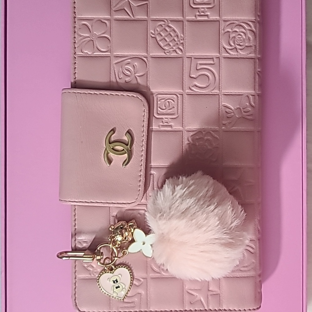 Chanel Pink Icon Line Long Kisslock Wallet - Picture 2 of 16
